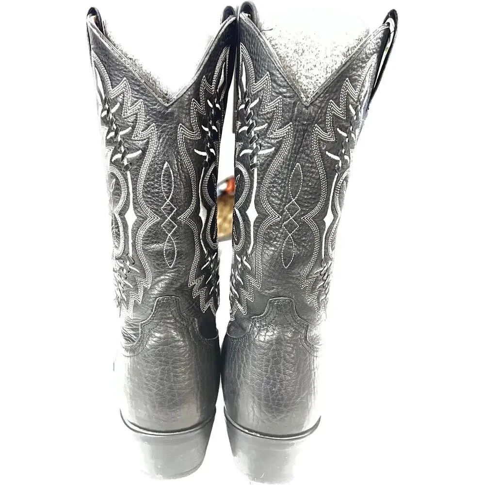 Ariat Heritage men's black leather embroidered western boots #37423 size 10 EE